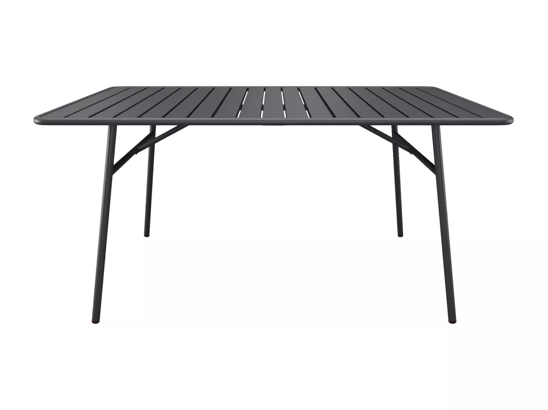 Table de jardin L.200 cm en métal - Gris anthracite - MIRMANDE de MYLIA