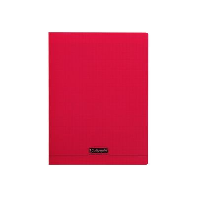 Calligraphe 8000 - Cahier polypro 24 x 32 cm - 96 pages - grands carreaux (Seyes) - rouge