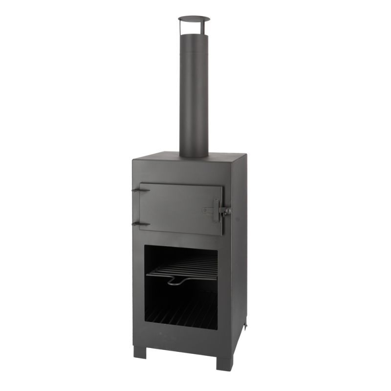 Fancy Flames - Tuinhaard met pizzaoven - Zwart