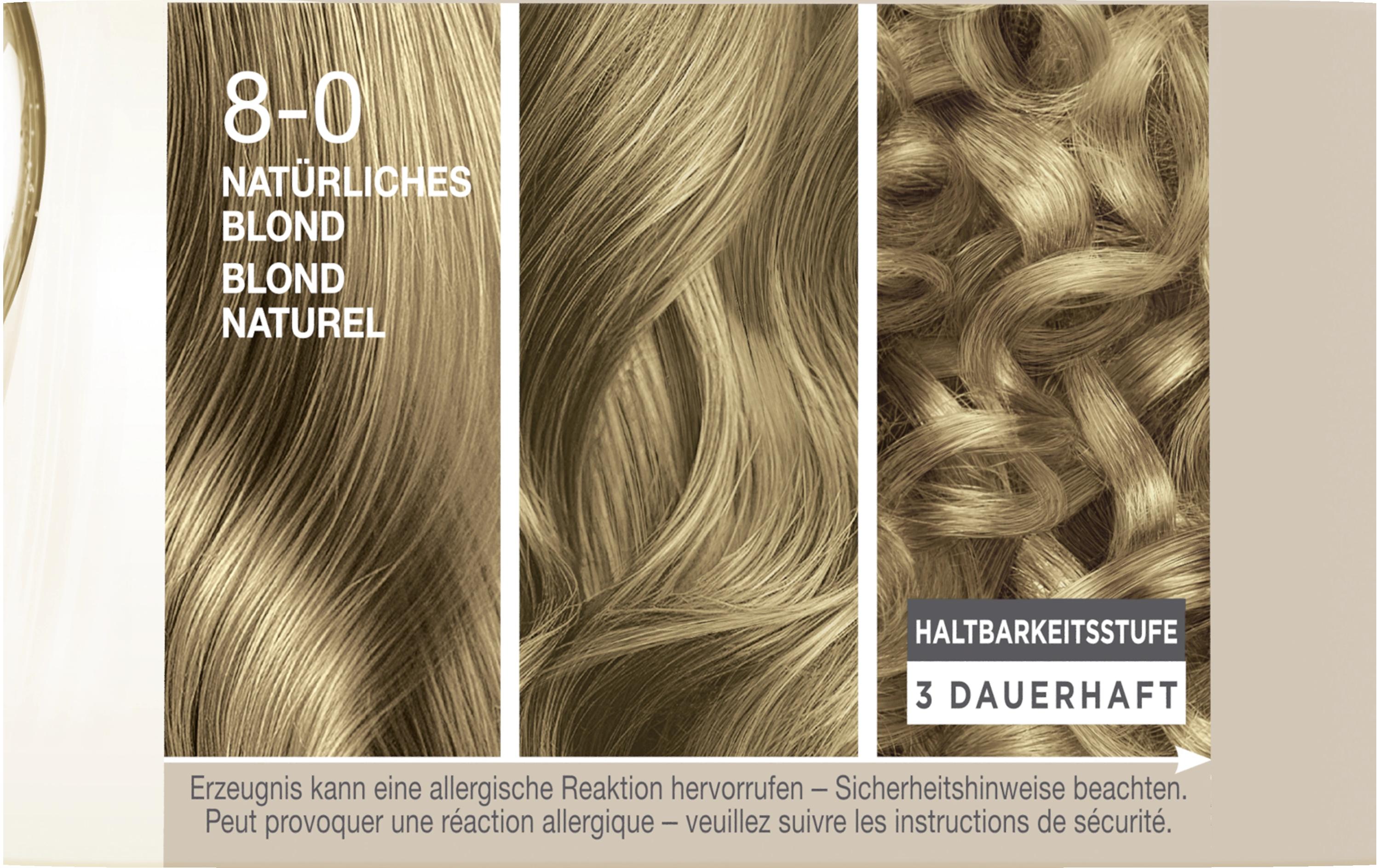 Haarcoloration Creme Supreme 8-0 Natürliches BlondColoration, schützt das Haar sichtbar vor Haarschäden