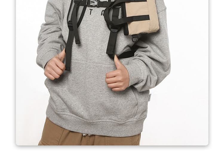 Hikuozy - Paneel Nylon Crossbody Tas