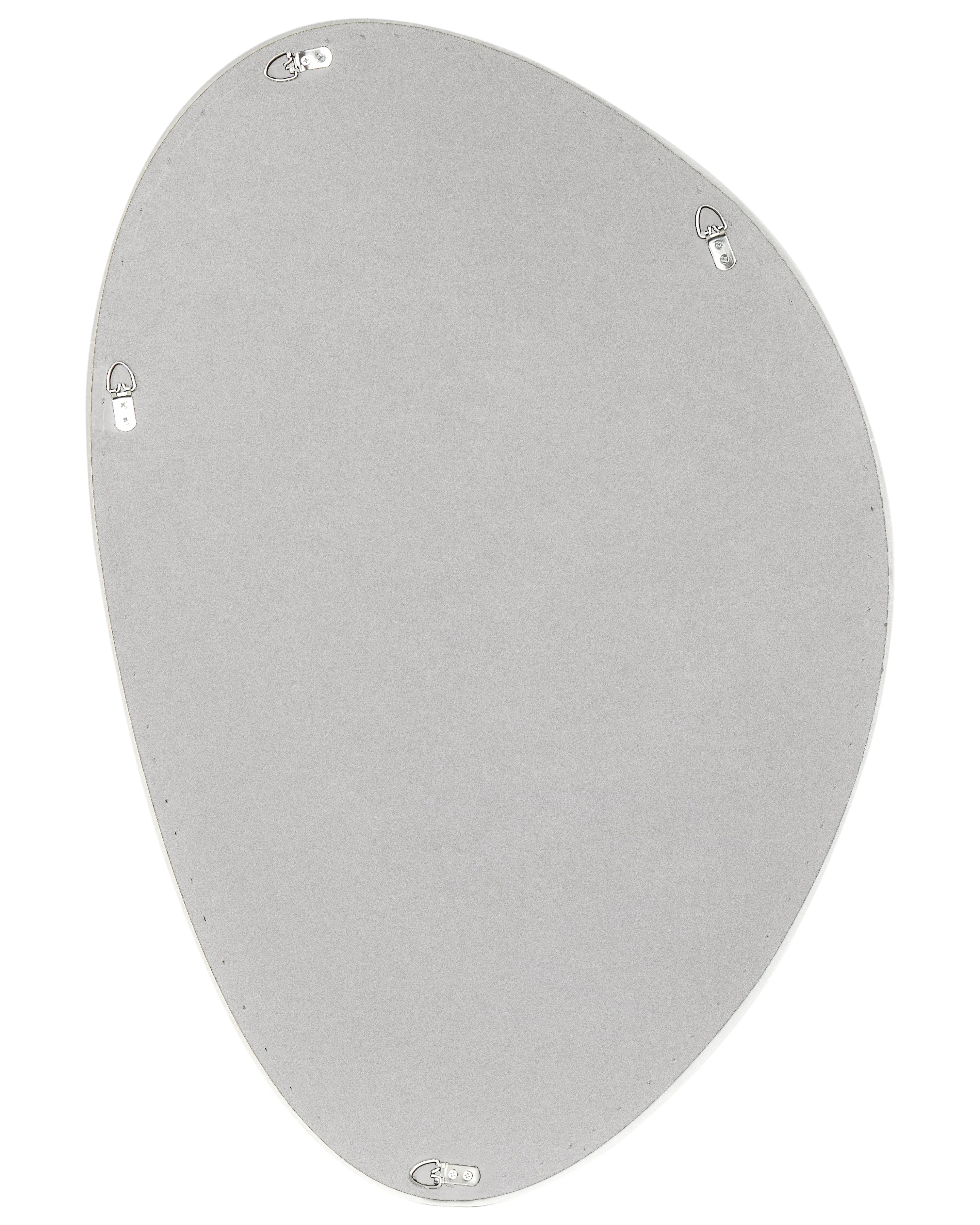 Wandspiegel AUDES 60 cm 90 cm Fluweel Gebroken wit