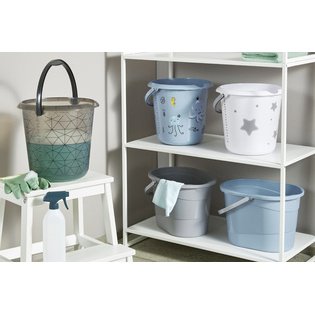 Seau déco ilvie 'stars', rond, 10 litres