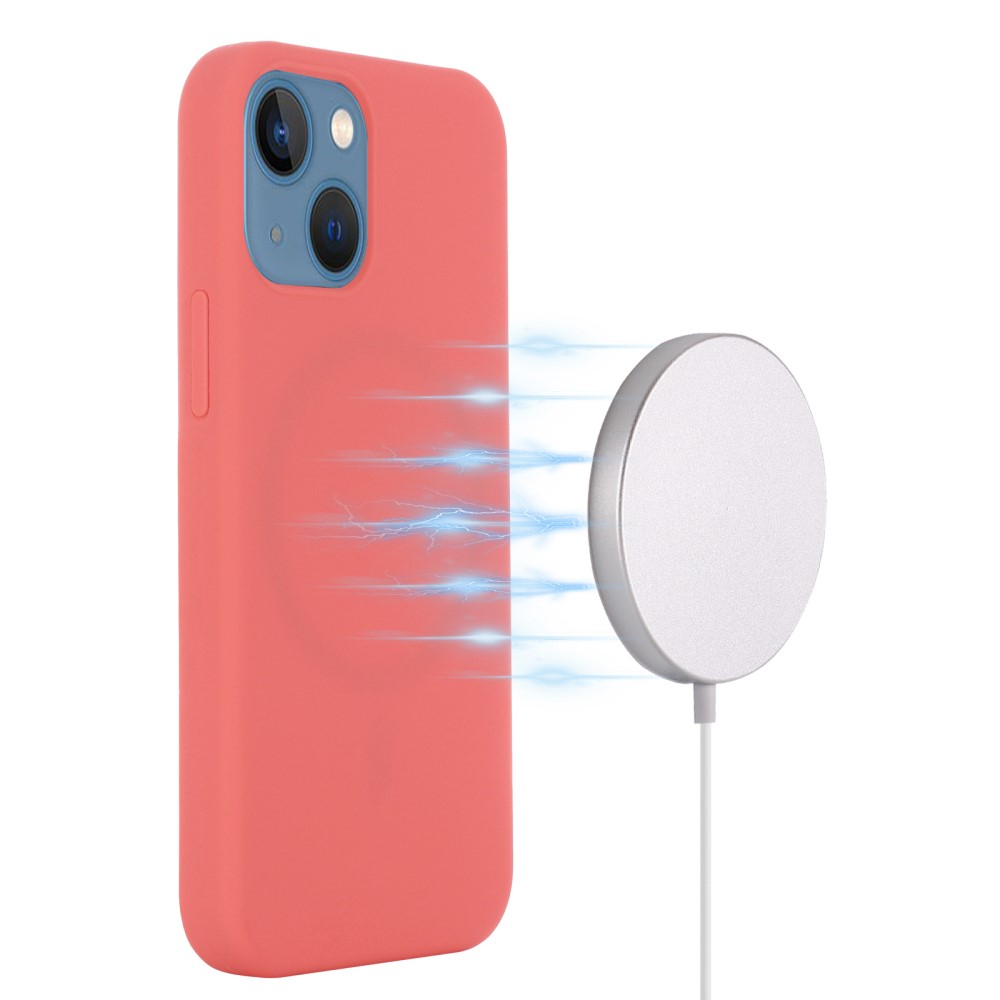 iPhone 13 MagSafe Silikon Case Hülle - Coral