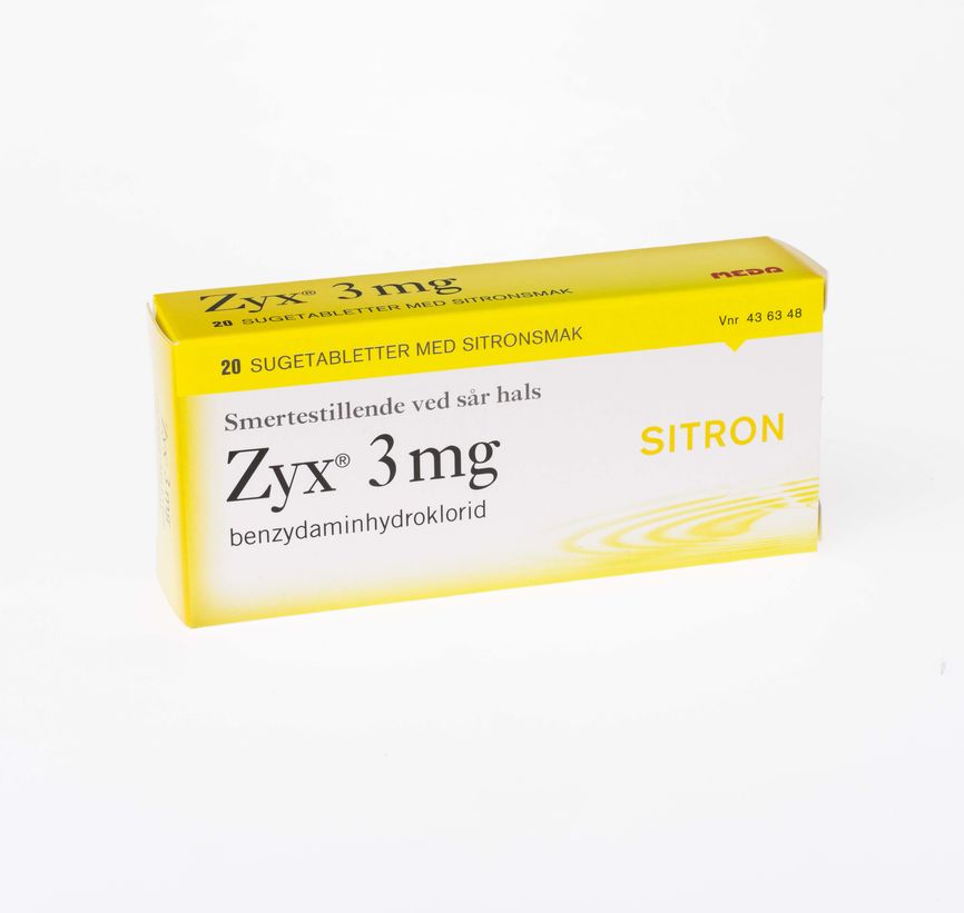 Zyx sugetablett med sitronsmak 3 mg