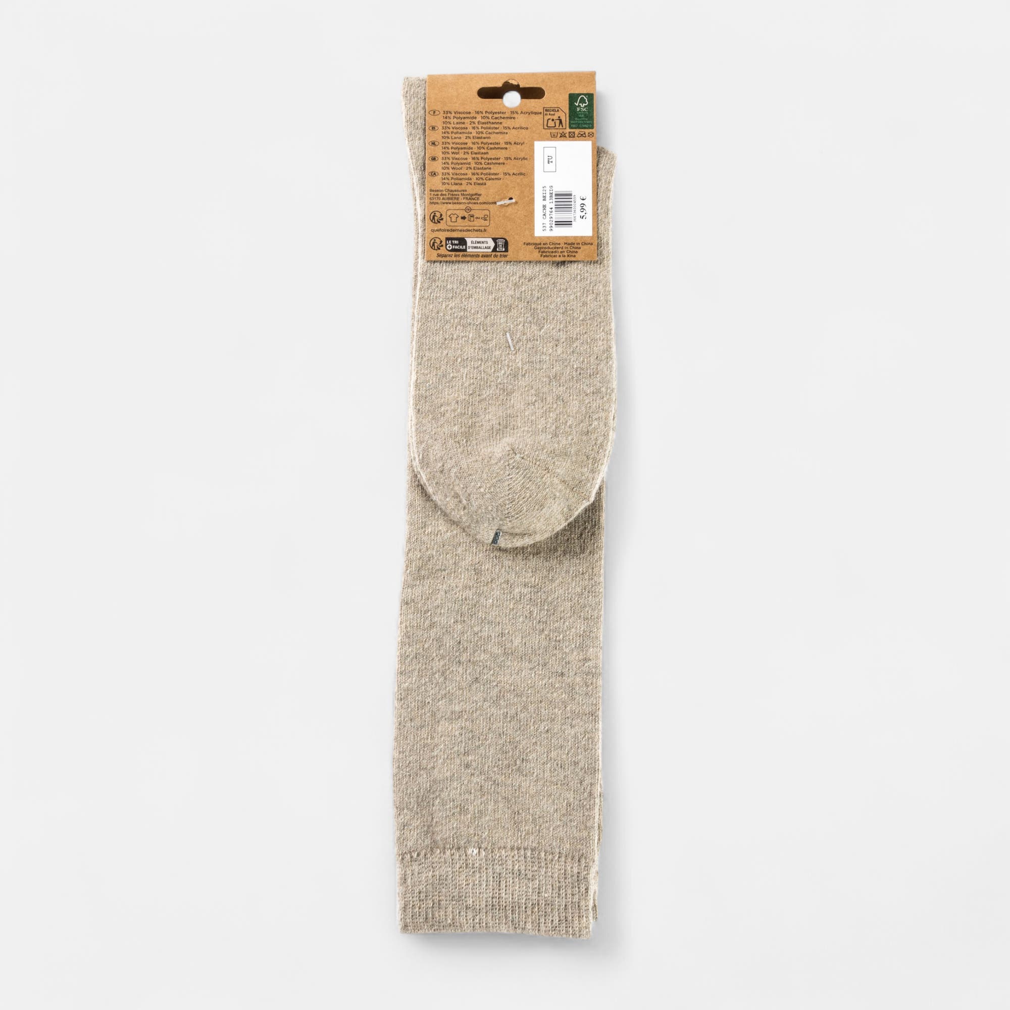 Chaussettes Femme beige
