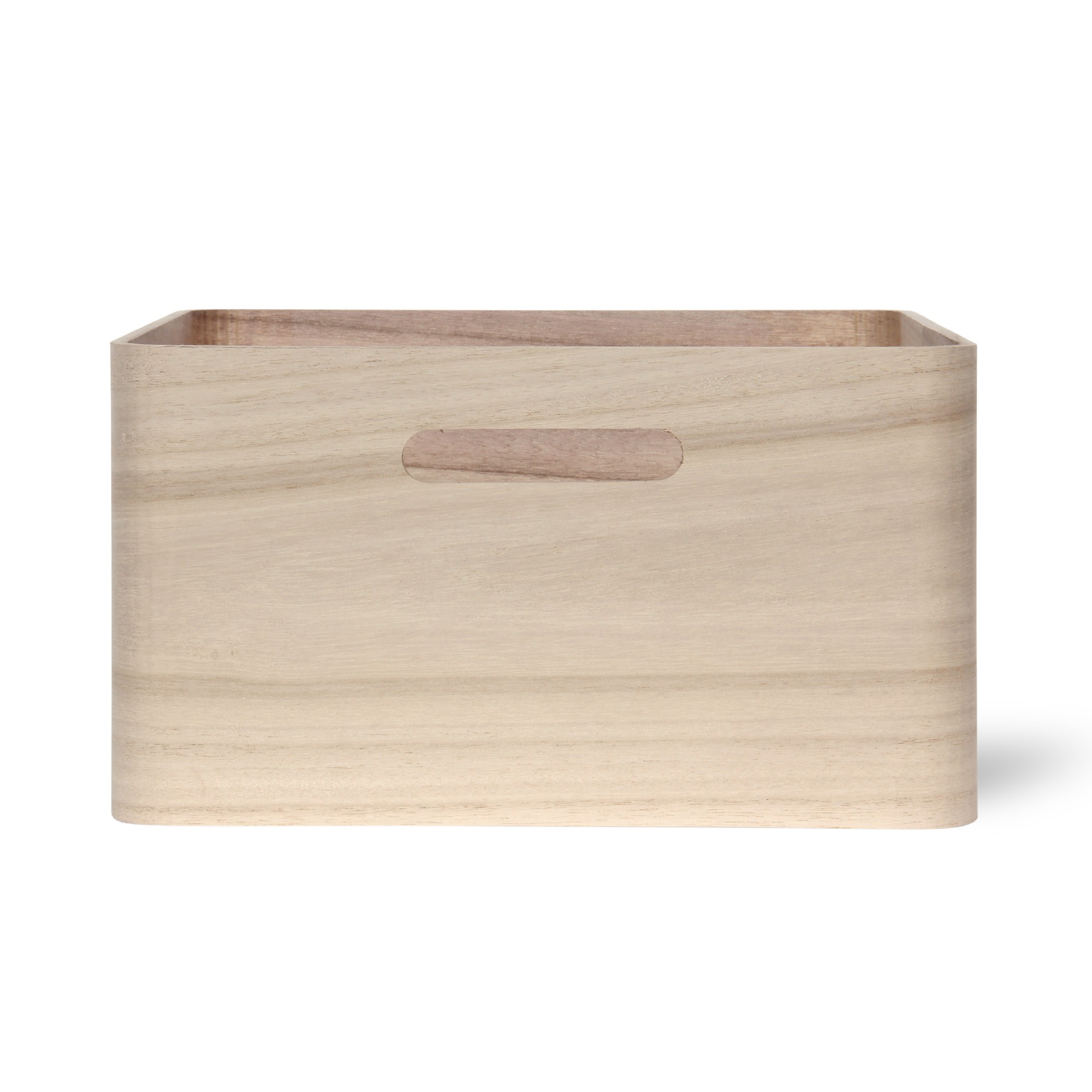 Holzkasten 'Birkir' 5/9, hellbraun, T 23 cm, B 23 cm, H 11 cm von fischer's lagerhaus