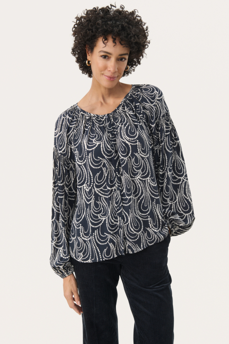 Part Two blauwe dames blouse