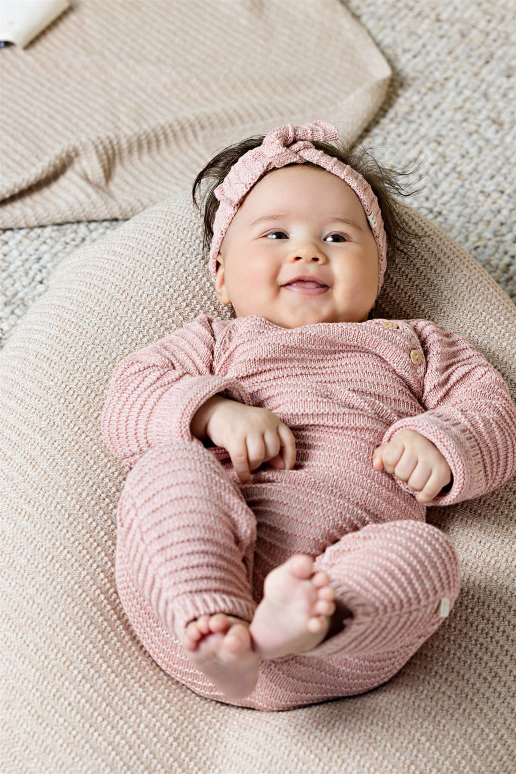 Petite Maison baby gebreide boxpak Senne roze