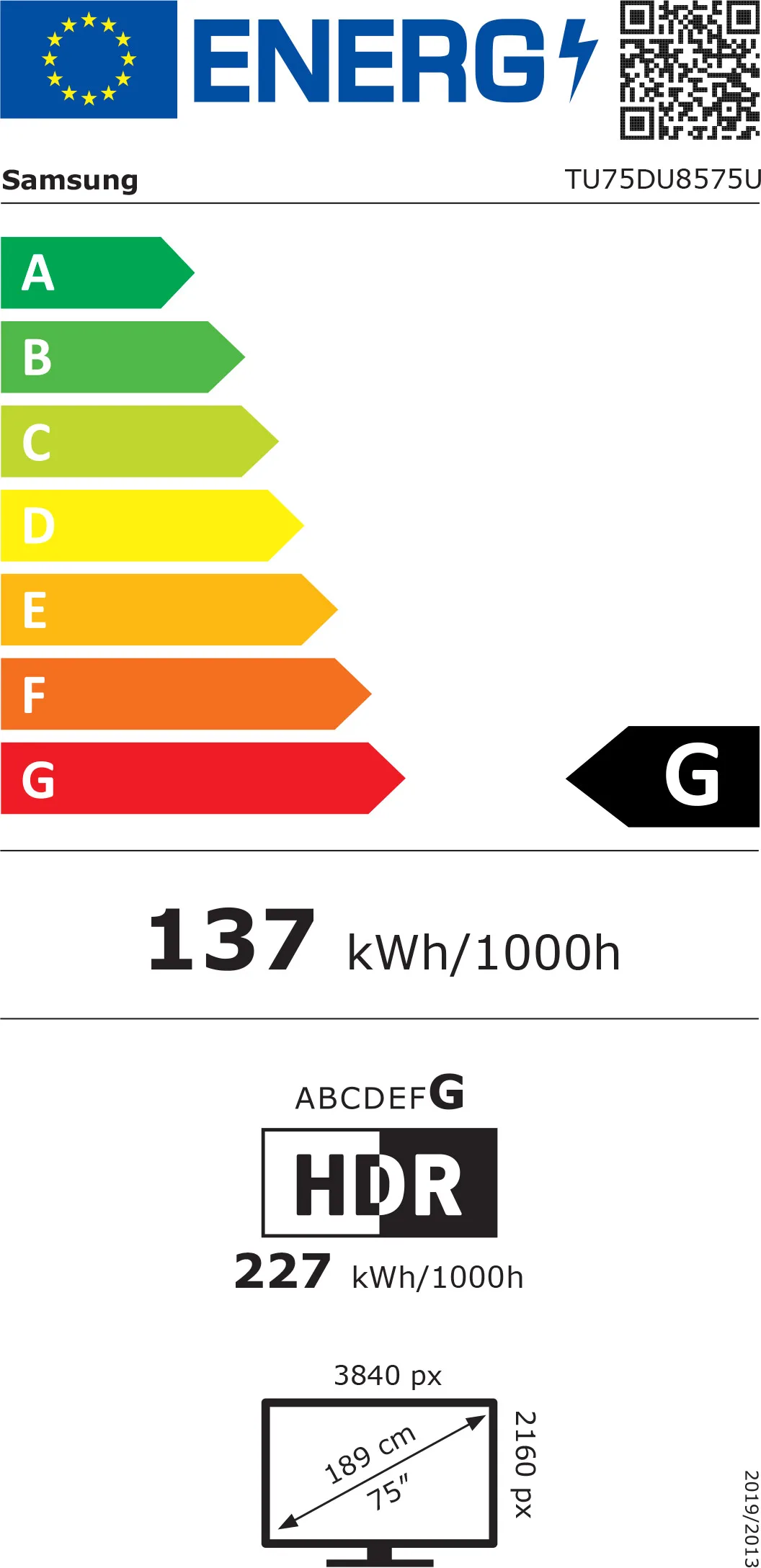 Samsung TU75DU8575 TV UHD 4K
