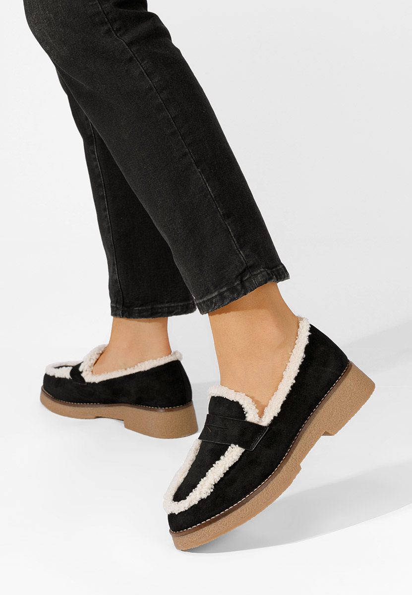 Mocassins femme noirs Kaytleen
