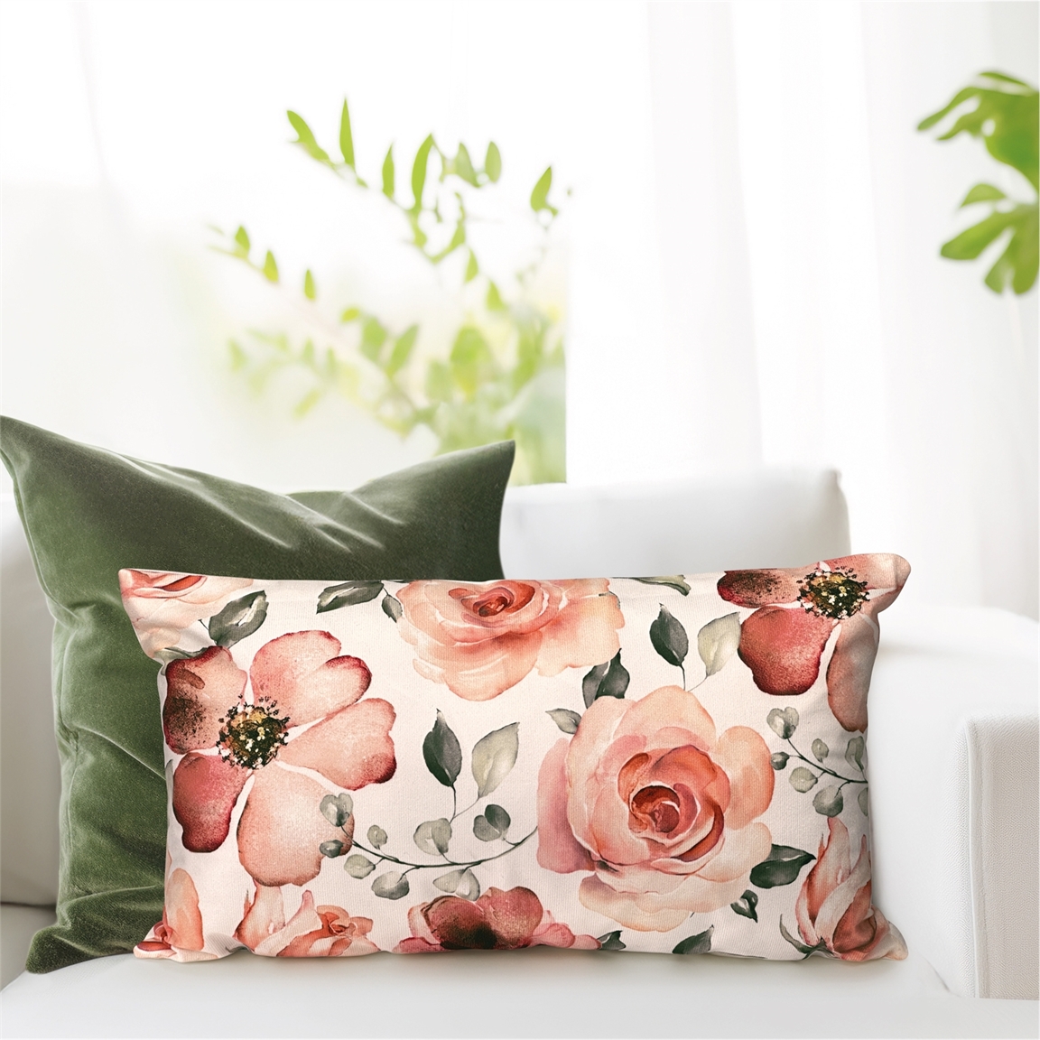 Coussin pour bas du dos fleurs