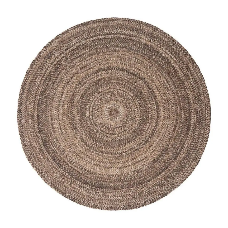 Interieur05 rond vloerkleed Gapo donkerbruin - 150 x 150 cm