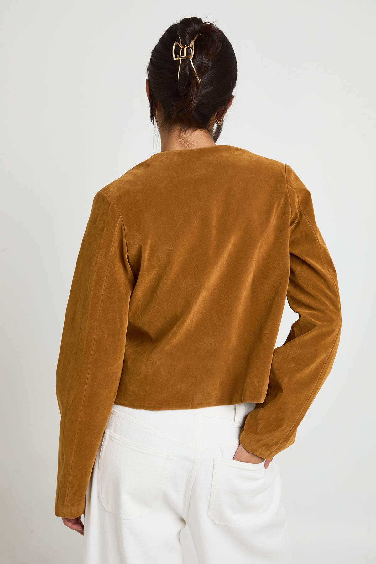 boohoo Blazer Boxy à Col Rond en Synthétique