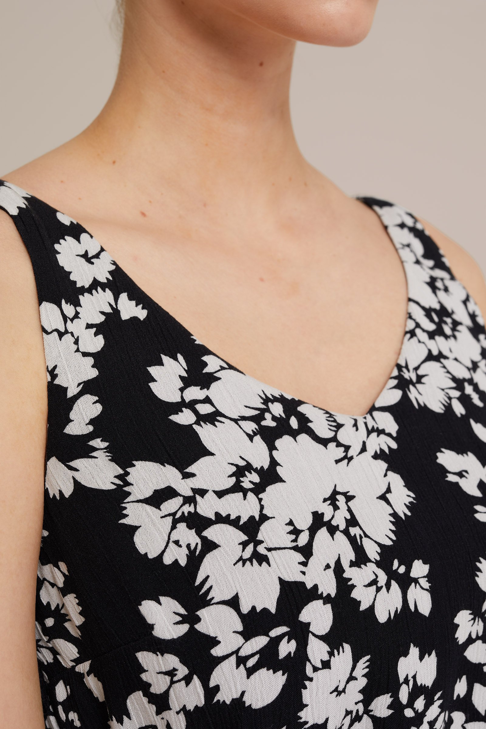 maxi-jurk met dessin WE Fashion Zwart
