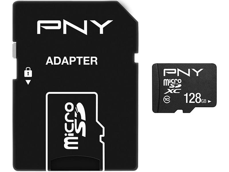 PNY microSDXC-Karte Performance Plus 128 GB MicroSDXC-Karte mit 128 GB, Class 10