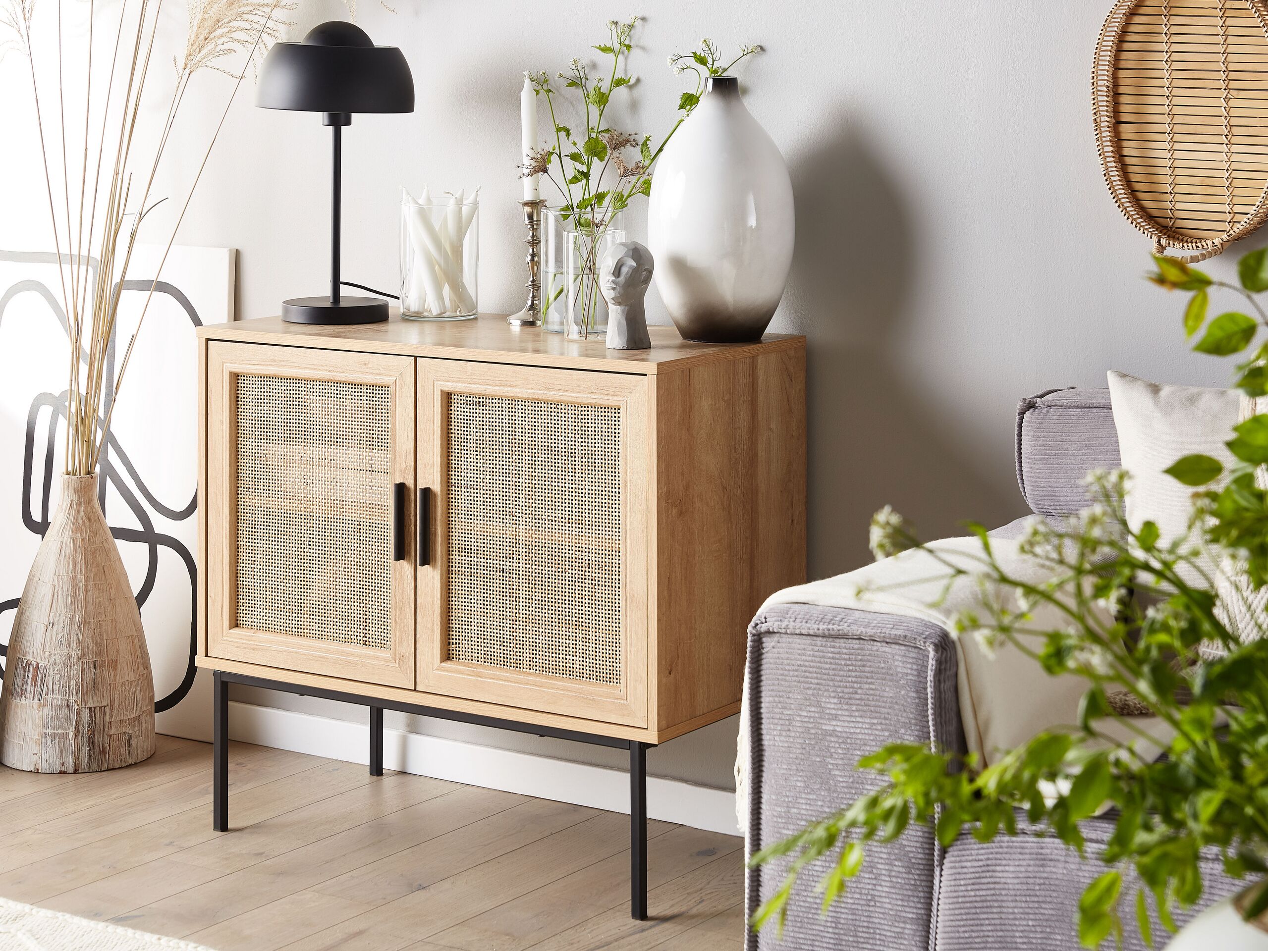 Beliani - PASCO  - Sideboard - Lichte houtkleur - Vezelplaat