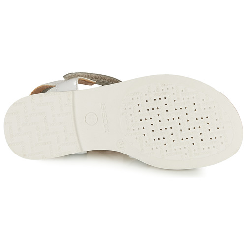 Geox - SANDAL KARLY GIRL - Blanc / Argenté