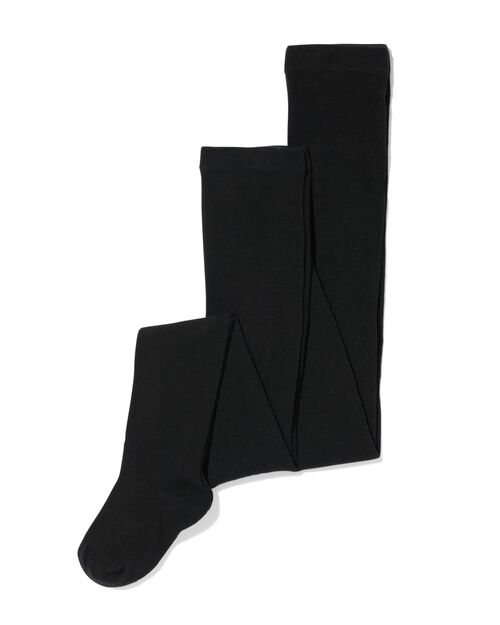 2 paires de collants épais enfant avec coton noir