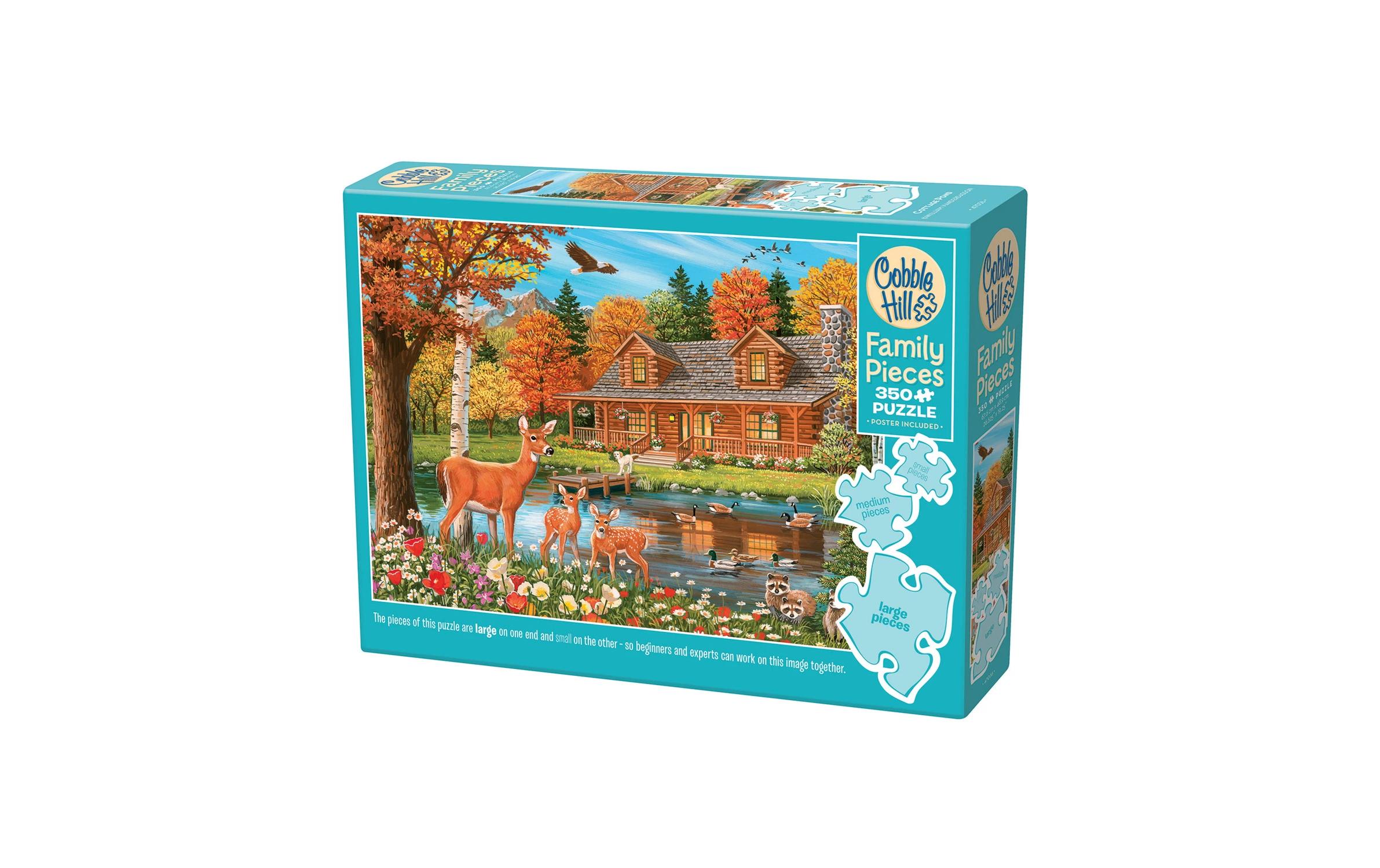 Puzzle Häuschen mit Teich 350 TeileSpiel für die ganze Familie