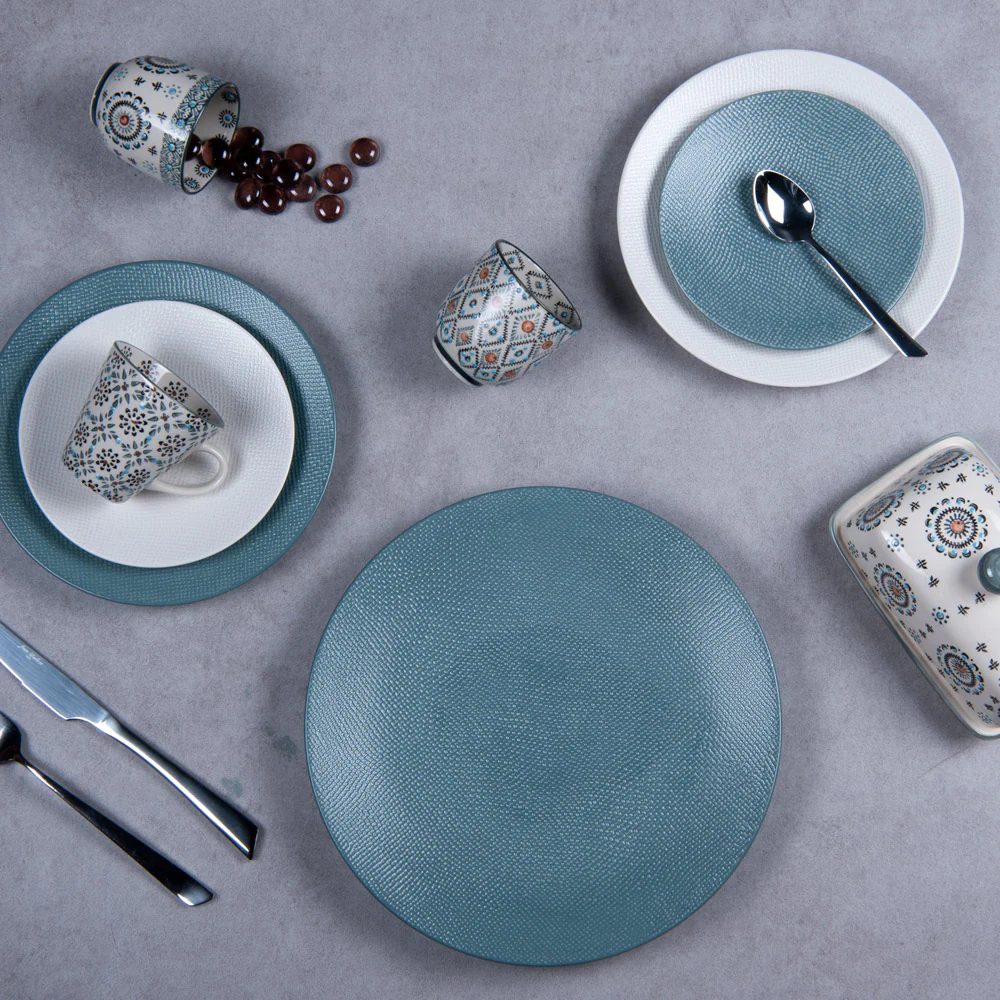 Assiette à pain Vésuvio bleu 16 cm (lot de 6) Table passion