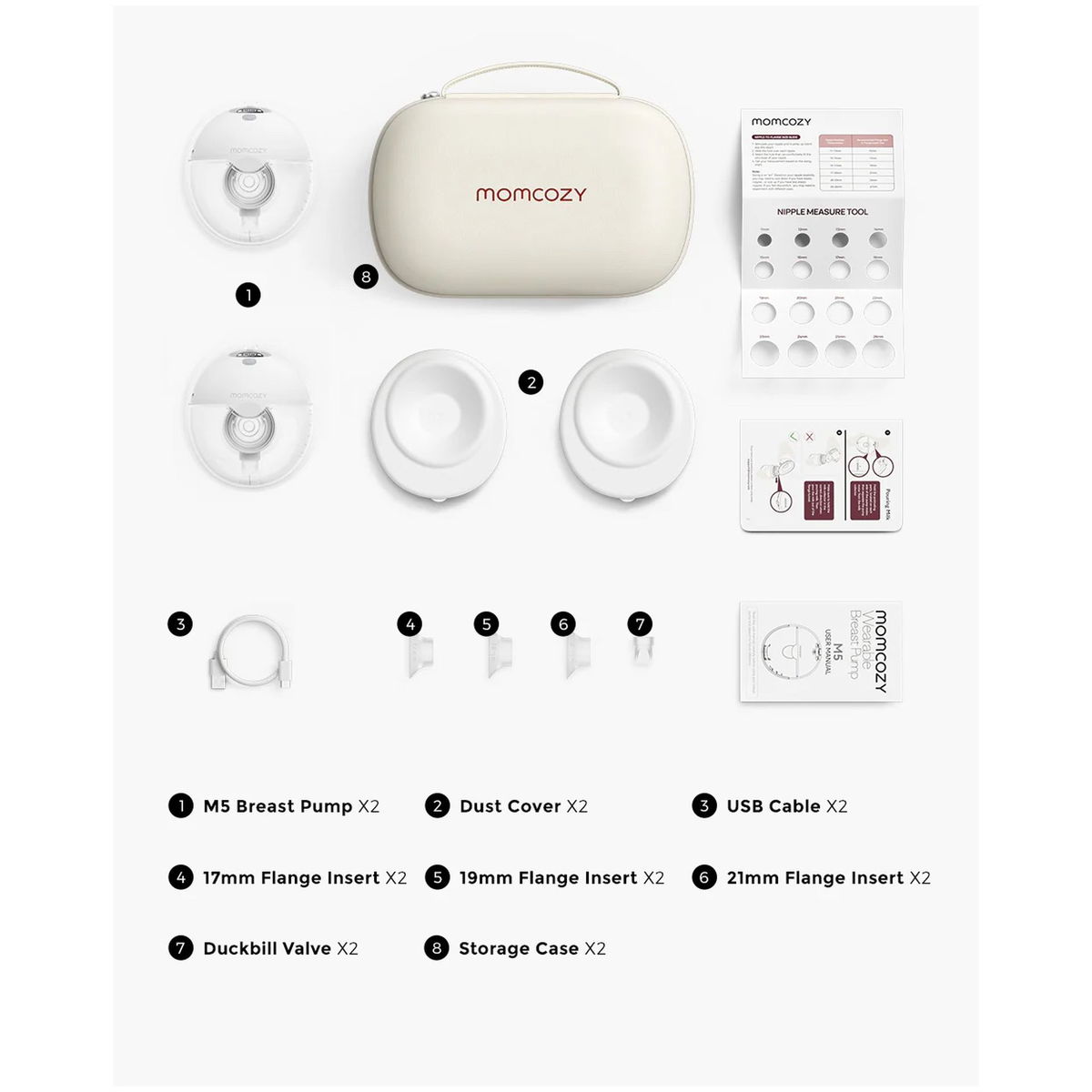 MomcozyMomcozy   M5 Milchpumpe grau Doppelt