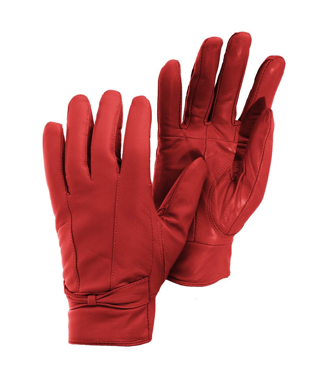 Gants unis en cuir - Femme (Rouge) - UTGL309
