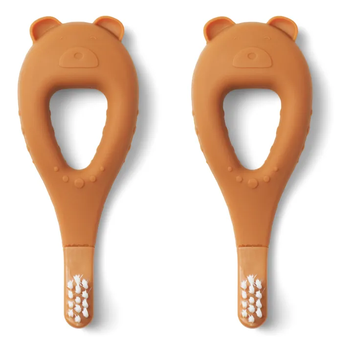 Liewood Brosse à dents Janelle en silicone - Set de 2 | Mustard