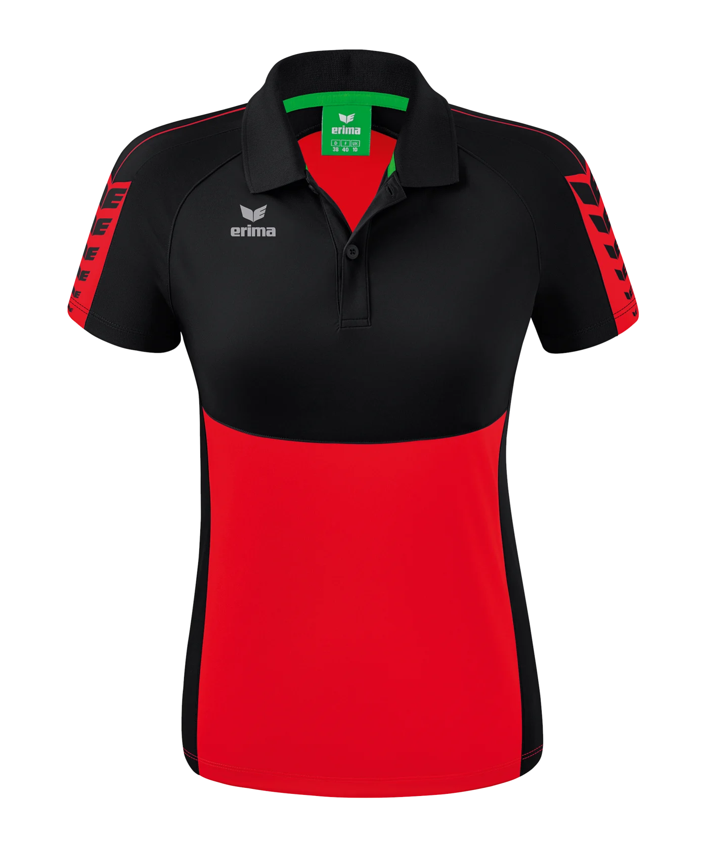 Erima Six Wings Poloshirt Damen Rot Schwarz