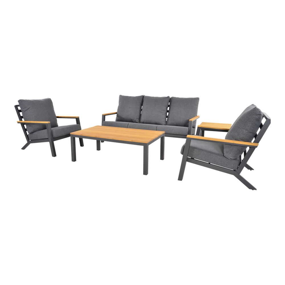 Lesli Living Donnan - Loungeset - Antraciet - 1x175x1 cm