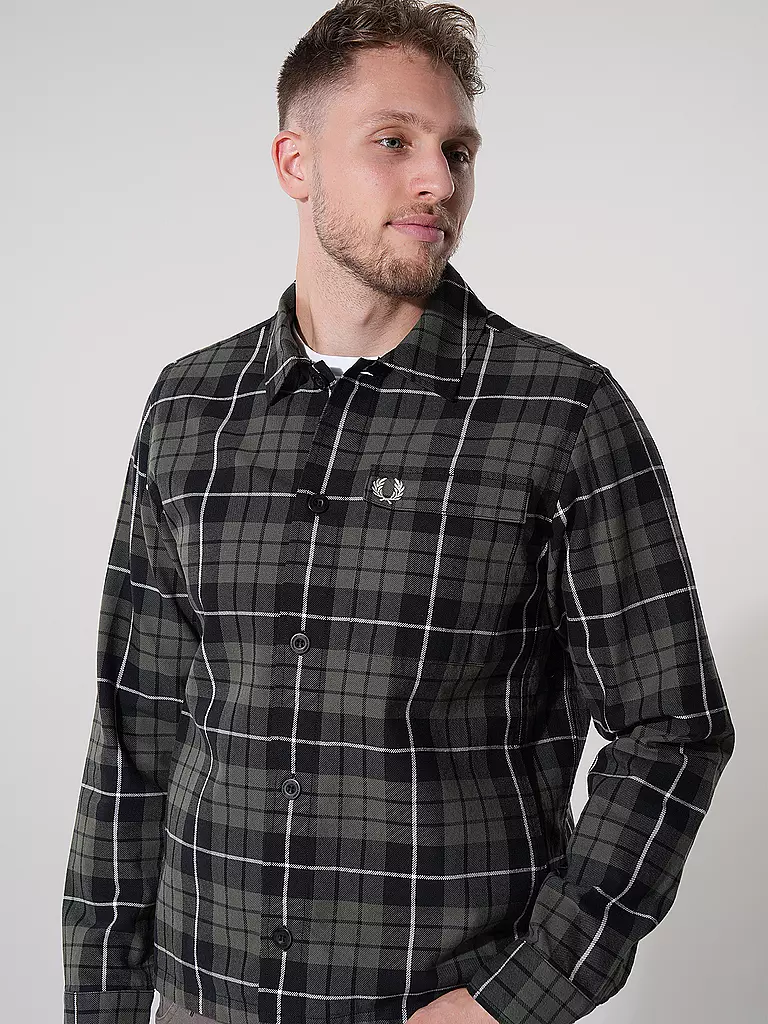 FRED PERRY Overshirt  olive