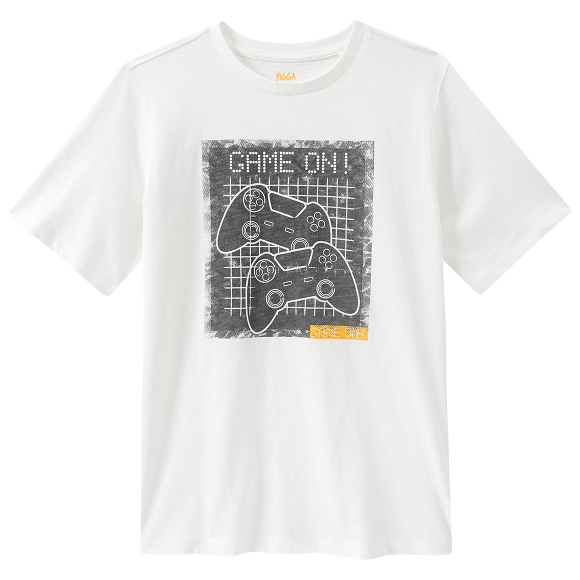 Yigga Jungen T-Shirt mit Gamer-Print weiss