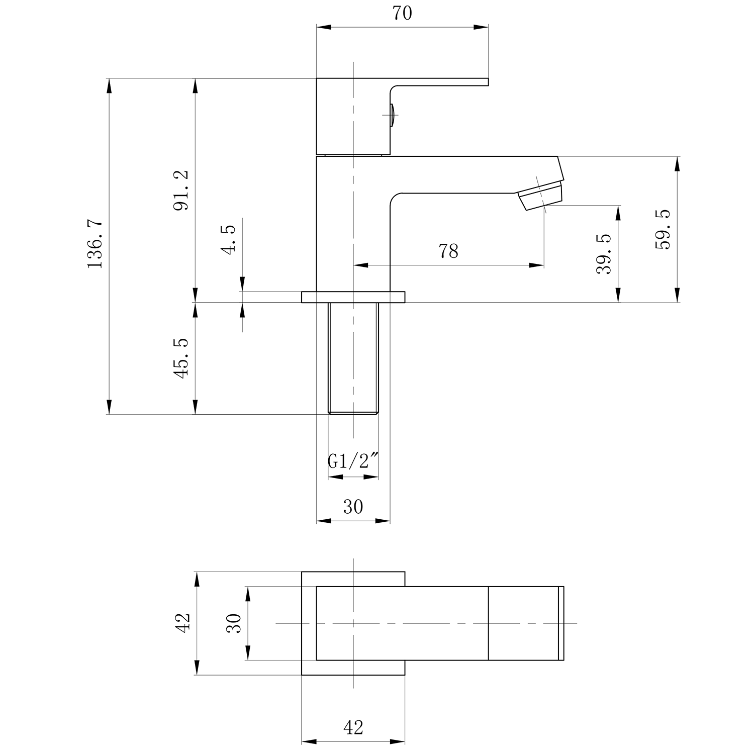 Sapho Small fonteinkraan chroom