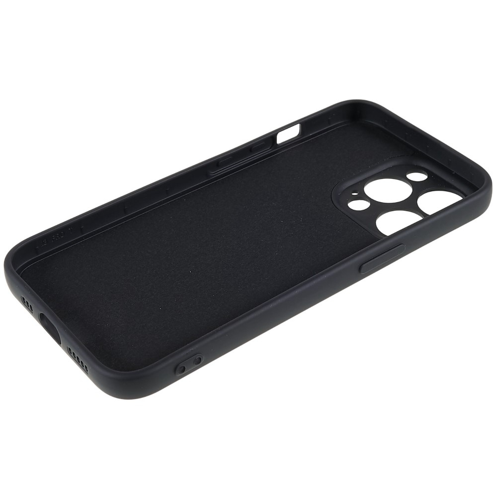 iPhone 13 Pro MagSafe Soft Silikon Case Hülle mit TPU Rahmen - Schwarz