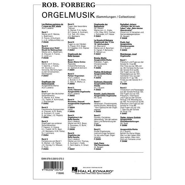 Robert Forberg Musikverlag Faszination Orgel