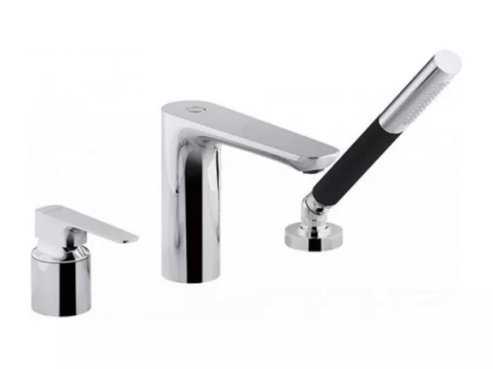 Mitigeur baignoire JACOB DELAFON Aleo+ 3 trous + pommeau de douche + flexible
