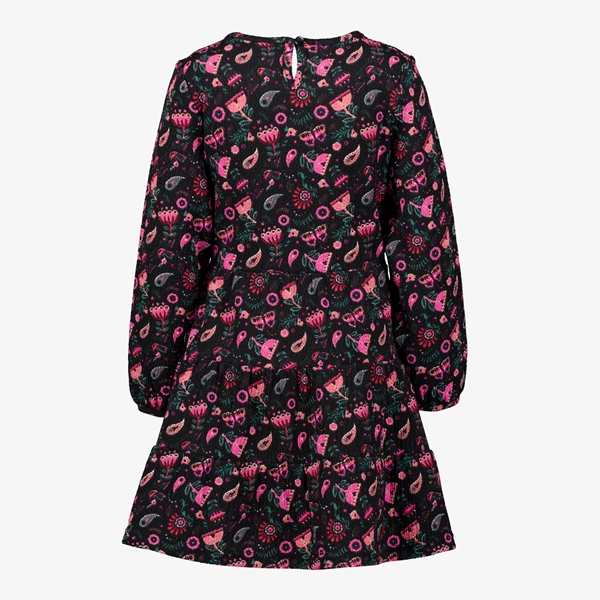 TwoDay meisjes jurk zwart met print