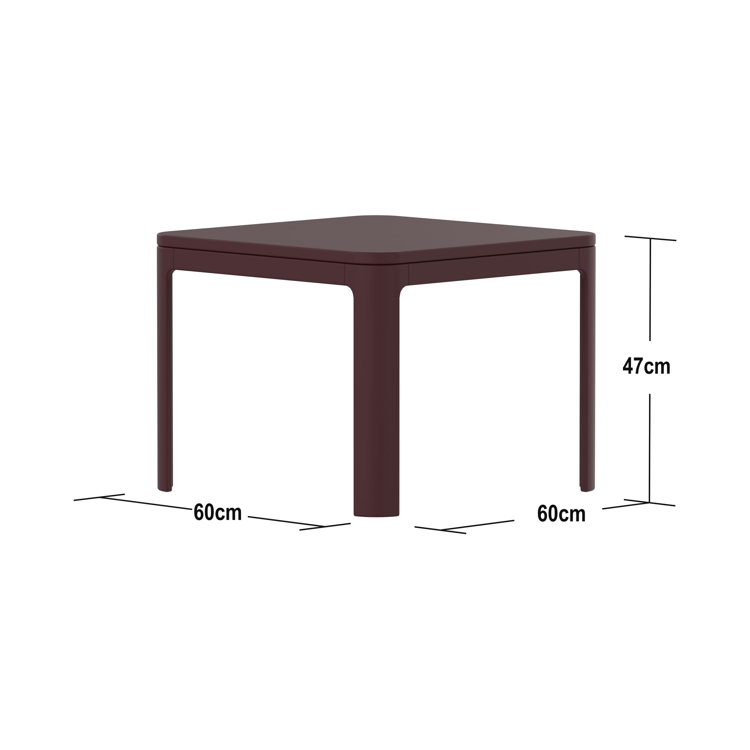 NOVA Kindertisch Pomegranate - Bordeaux / B: 60.0 cm x T: 60.0 cm x H: 47.0 cm