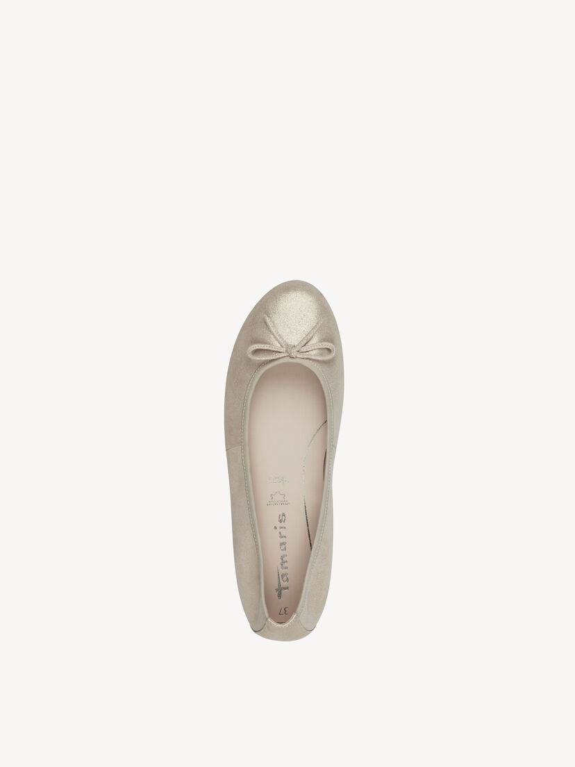 Leren Ballerina - beige