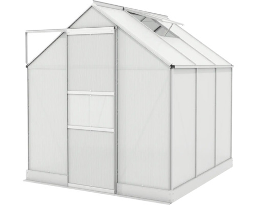 Vitavia Apollo 3800 kas, 4 mm dubbelwandige polycarbonaat panelen, met fundering, 195x199 cm, aluminium