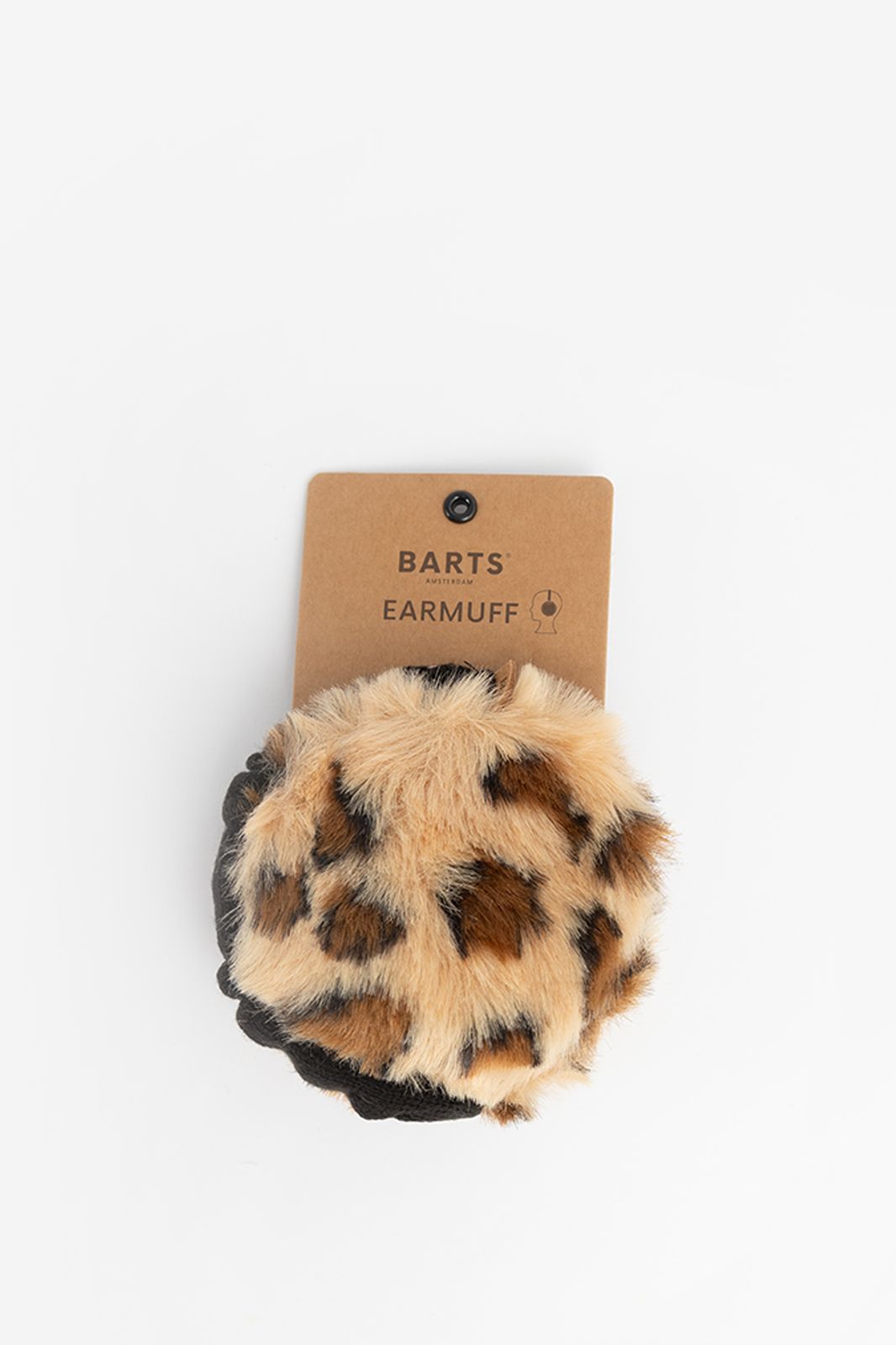 Barts bruine oorwarmers met leopardprint