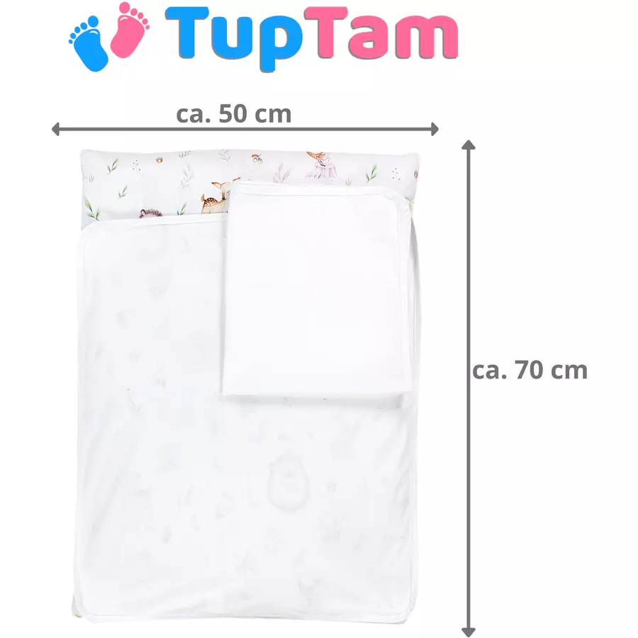 TupTam Baby Wickelauflage inkl. 2 Frotteebezügen weiß