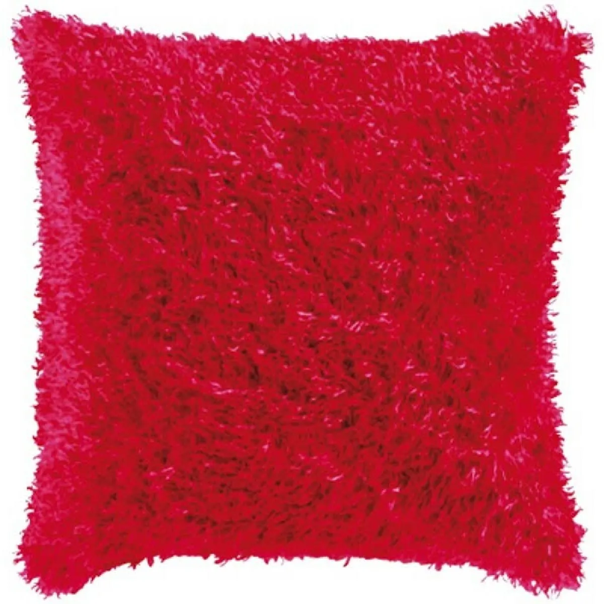 Paris Prix Housse de coussin Fourrure Rouge