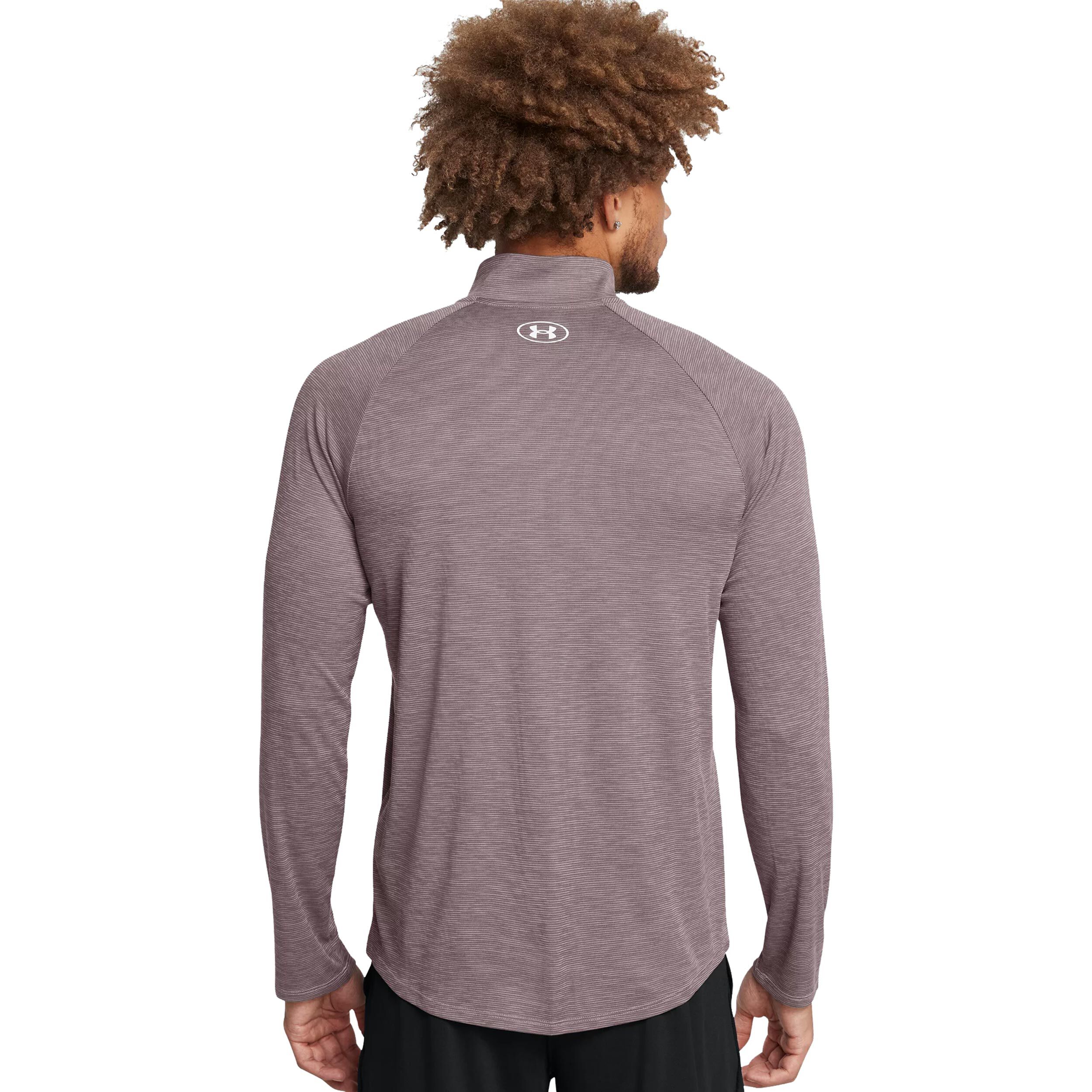 Under Armour Tech Textured 1/2 Zip Haut Manches Longues Hommes - Gris