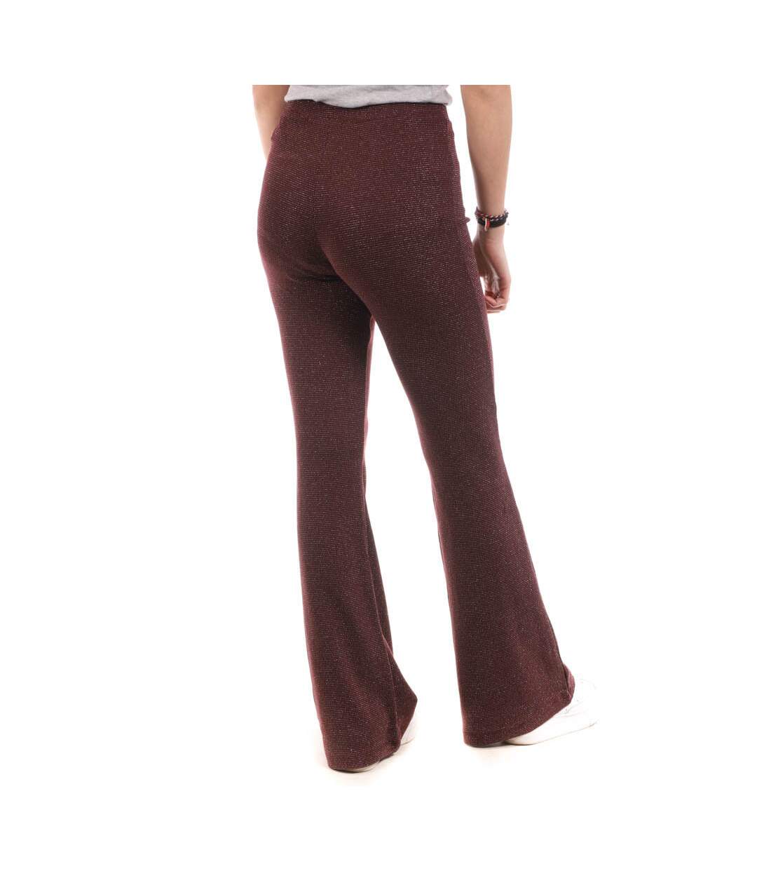 Pantalon Fluide Bordeaux Femme Only Flared