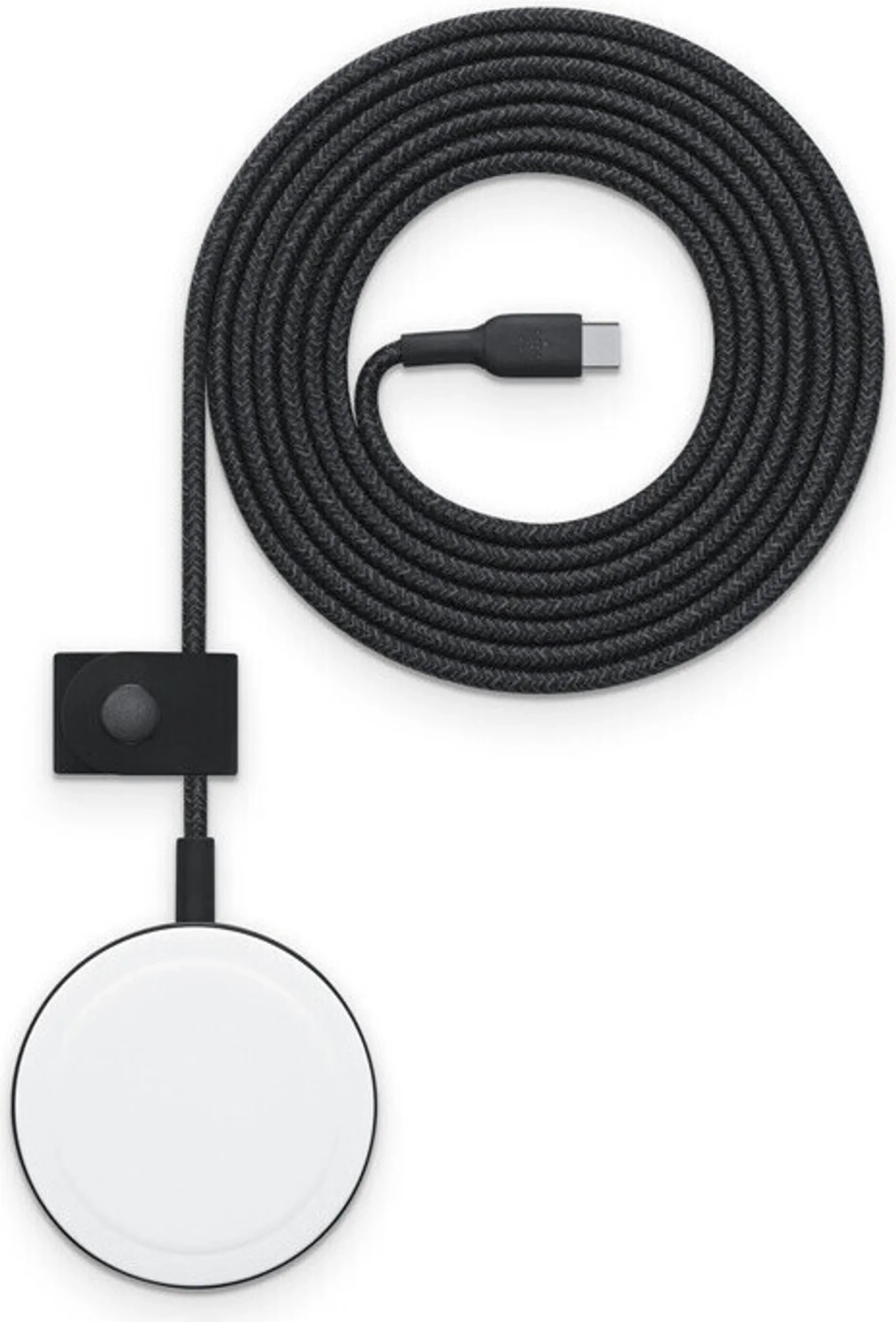 (2m) 15W USB C auf MagSafe MFi Ladegerät Magnetischer Qi Wireless Charger mit Kickstand (WIA004DSBK) - Schwarz
