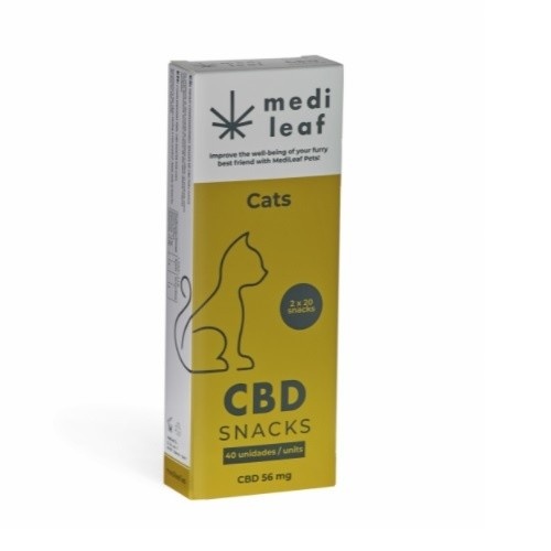 Petisco de CBD da Medileaf para gatos