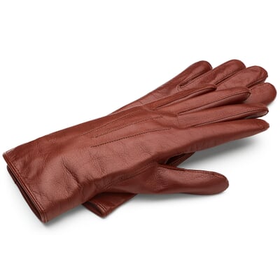 Damenhandschuh Haarschafleder, Cognac