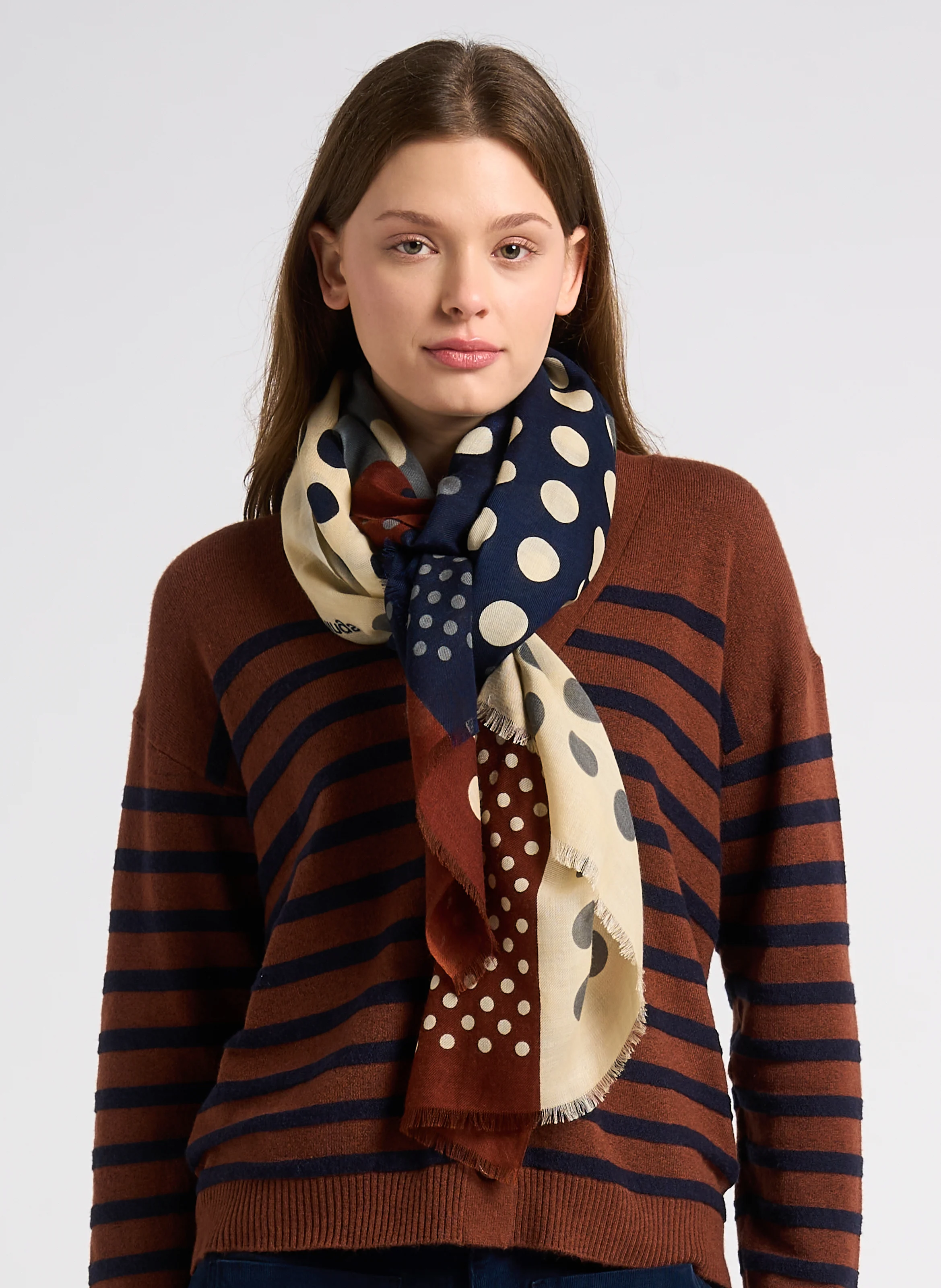 Foulard imprimé | Bleu