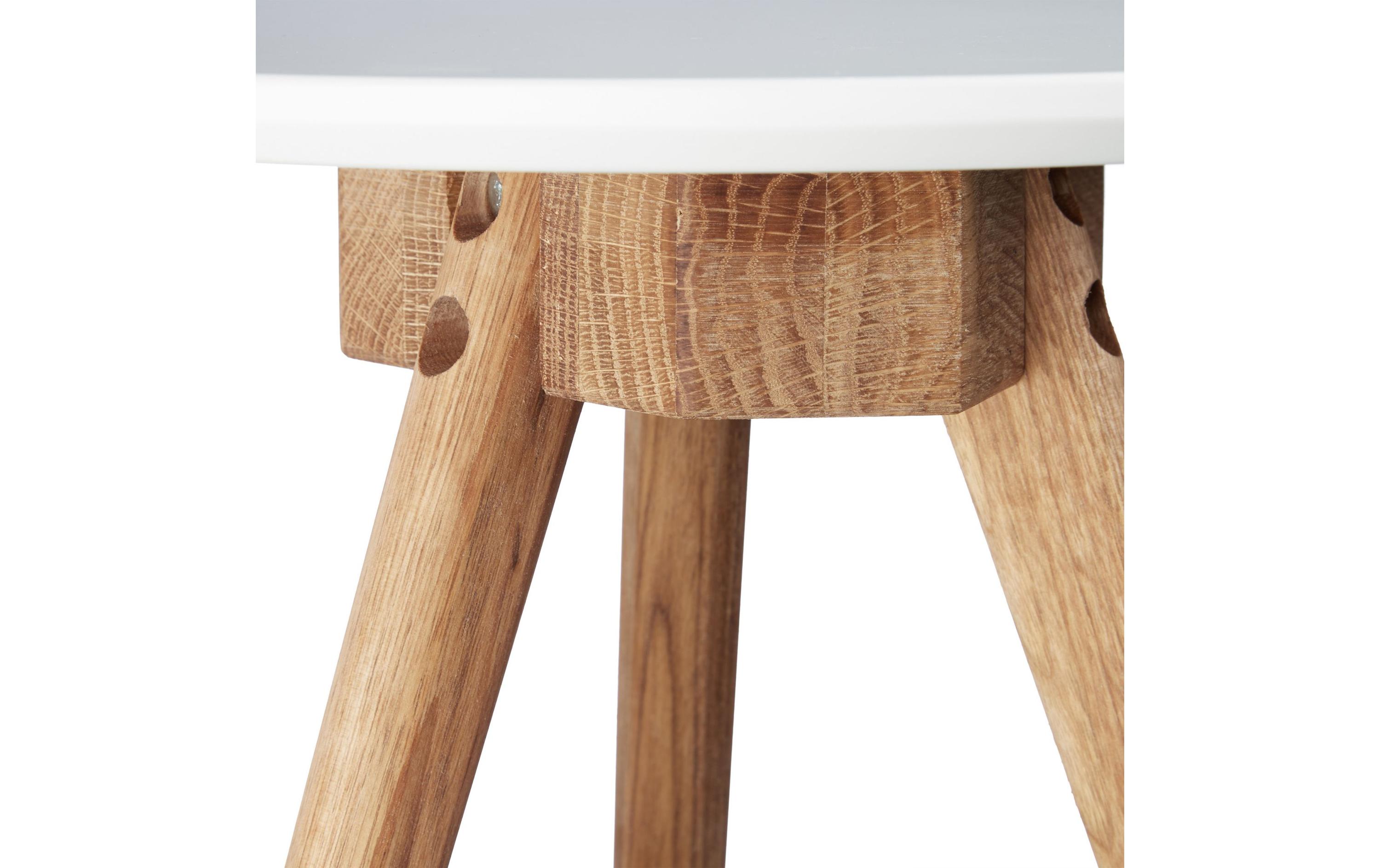 Couchtisch 3er Set, Braun/WeissTischset